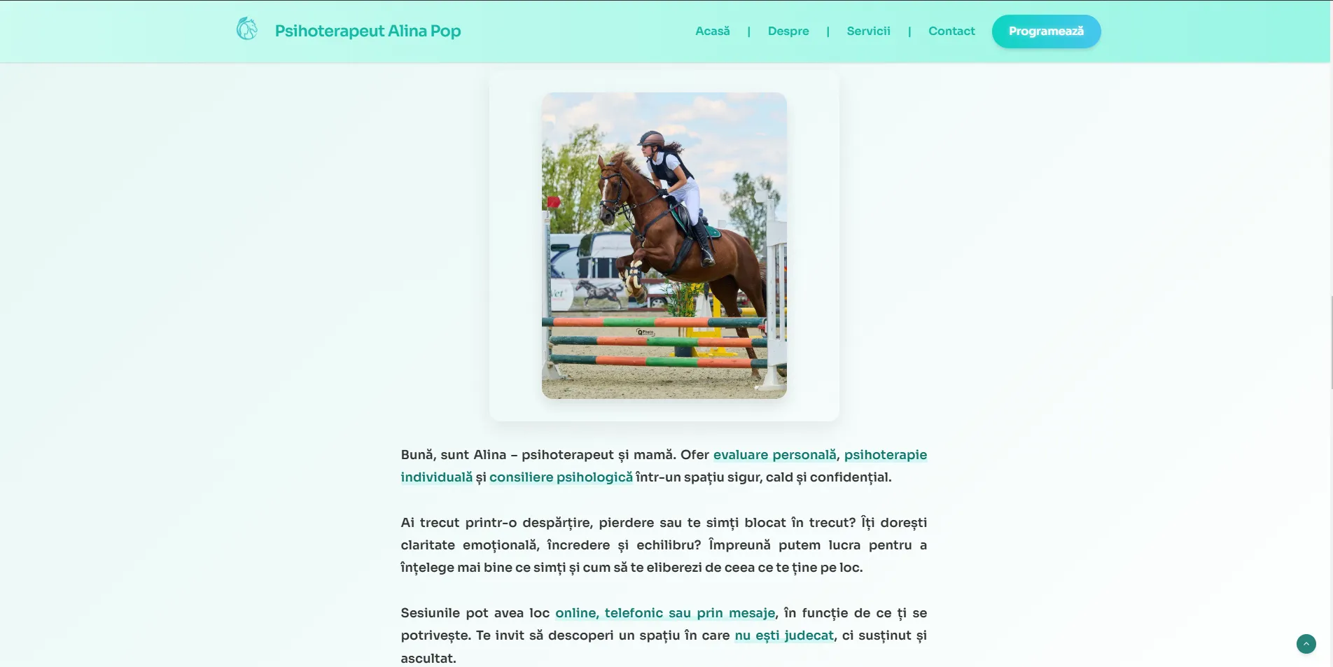 Psiholog Alina Pop website